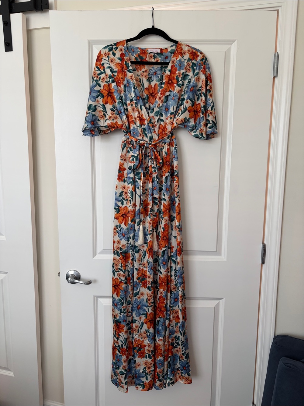Pink Lily Boutique Floral Wrap Maxi Dress